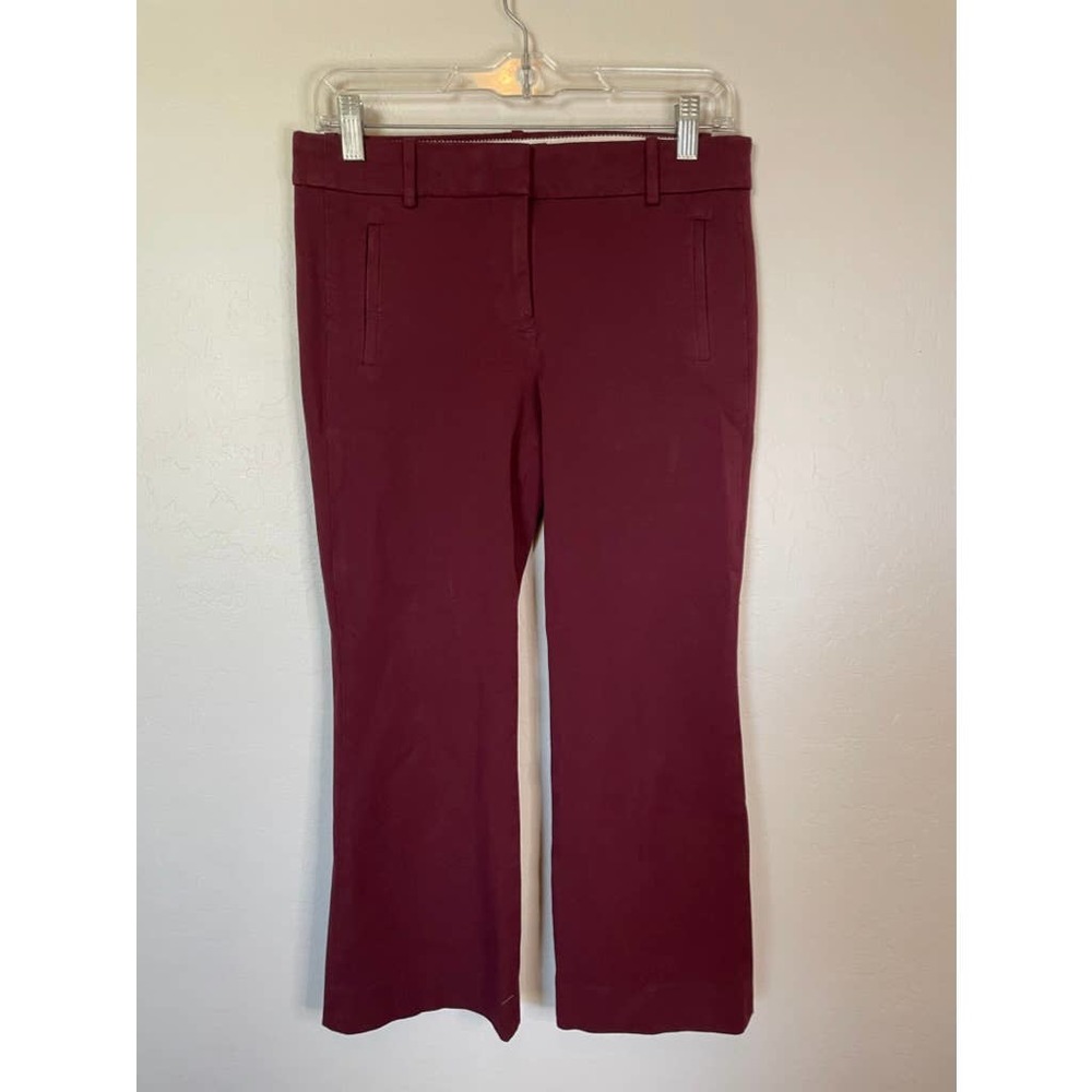 J. Crew | Maroon "Teddie" Cropped Mini Flare Trouser Size 2